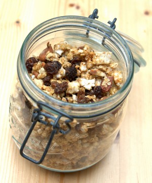 Granola de riz et quinoa aux fruits secs