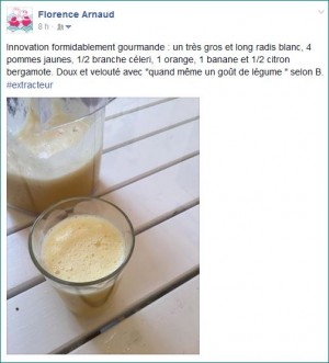 Jus de radis blanc à l'extracteur