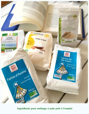 Ingrédients pour mon mix pour pain 100% farines sans gluten